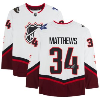 Auston Matthews White Toronto Maple Leafs Autographed 2022 NHL All-Star Game Fanatics Breakaway Jersey
