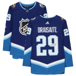 Leon Draisaitl Blue Edmonton Oilers Autographed 2022 NHL All-Star Game adidas Authentic Jersey