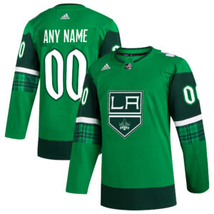 Men's adidas Kelly Green Los Angeles Kings St. Patrick's Day Authentic Custom Jersey