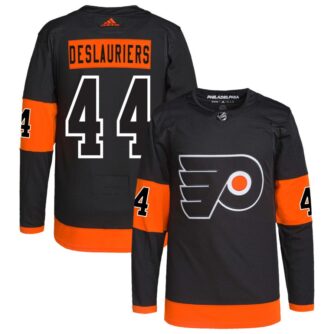 Nicolas Deslauriers Men's adidas Black Philadelphia Flyers Alternate Primegreen Authentic Pro Custom Jersey