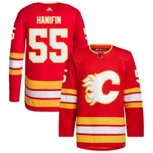 Noah Hanifin Men's adidas Red Calgary Flames 2020/21 Home Primegreen Authentic Pro Custom Jersey