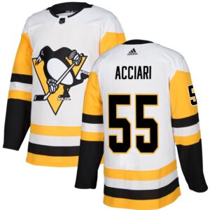 Noel Acciari Men's adidas White Pittsburgh Penguins Authentic Custom Jersey