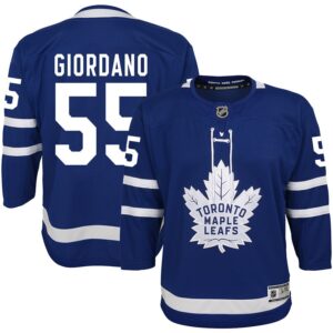 Mark Giordano Youth Blue Toronto Maple Leafs Home Premier Custom Jersey