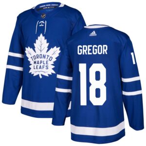 Noah Gregor Men's adidas Blue Toronto Maple Leafs Authentic Custom Jersey