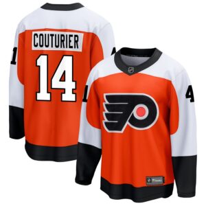 Sean Couturier Men's Fanatics Branded Burnt Orange Philadelphia Flyers Home Premier Breakaway Custom Jersey