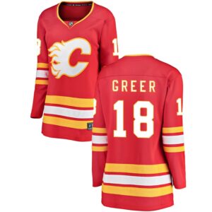 A.J. Greer Women's Fanatics Branded Red Calgary Flames Home Breakaway Custom Jersey
