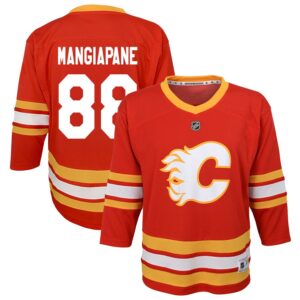 Andrew Mangiapane Youth Red Calgary Flames Home Replica Custom Jersey