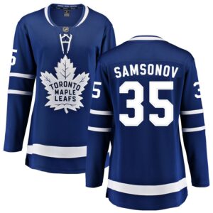 Ilya Samsonov Women's Fanatics Branded Blue Toronto Maple Leafs Home Breakaway Custom Jersey