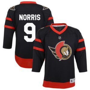 Josh Norris Youth Black Ottawa Senators Home Replica Custom Jersey