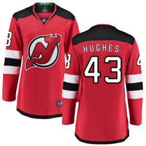 Luke Hughes Women's Fanatics Branded Red New Jersey Devils Home Breakaway Custom Jersey