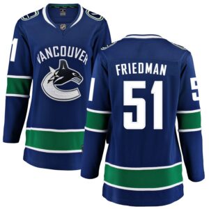 Mark Friedman Women's Fanatics Branded Blue Vancouver Canucks Home Breakaway Custom Jersey