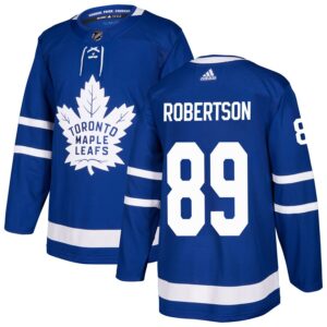 Nicholas Robertson Men's adidas Blue Toronto Maple Leafs Authentic Custom Jersey