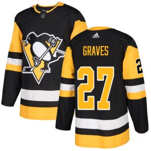 Ryan Graves Men's adidas Black Pittsburgh Penguins Authentic Custom Jersey