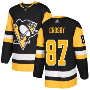Sidney Crosby Men's adidas Black Pittsburgh Penguins Authentic Custom Jersey