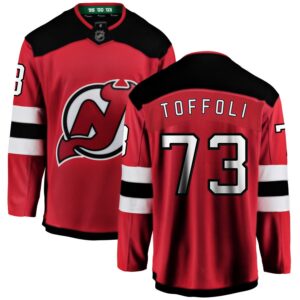 Tyler Toffoli Men's Fanatics Branded Red New Jersey Devils Home Breakaway Custom Jersey
