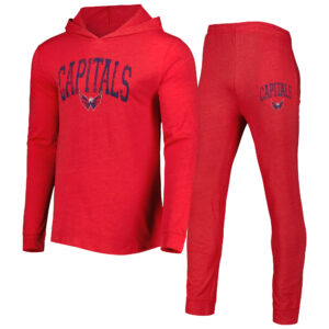 Men's Concepts Sport Red Washington Capitals Meter Pullover Hoodie & Joggers Set